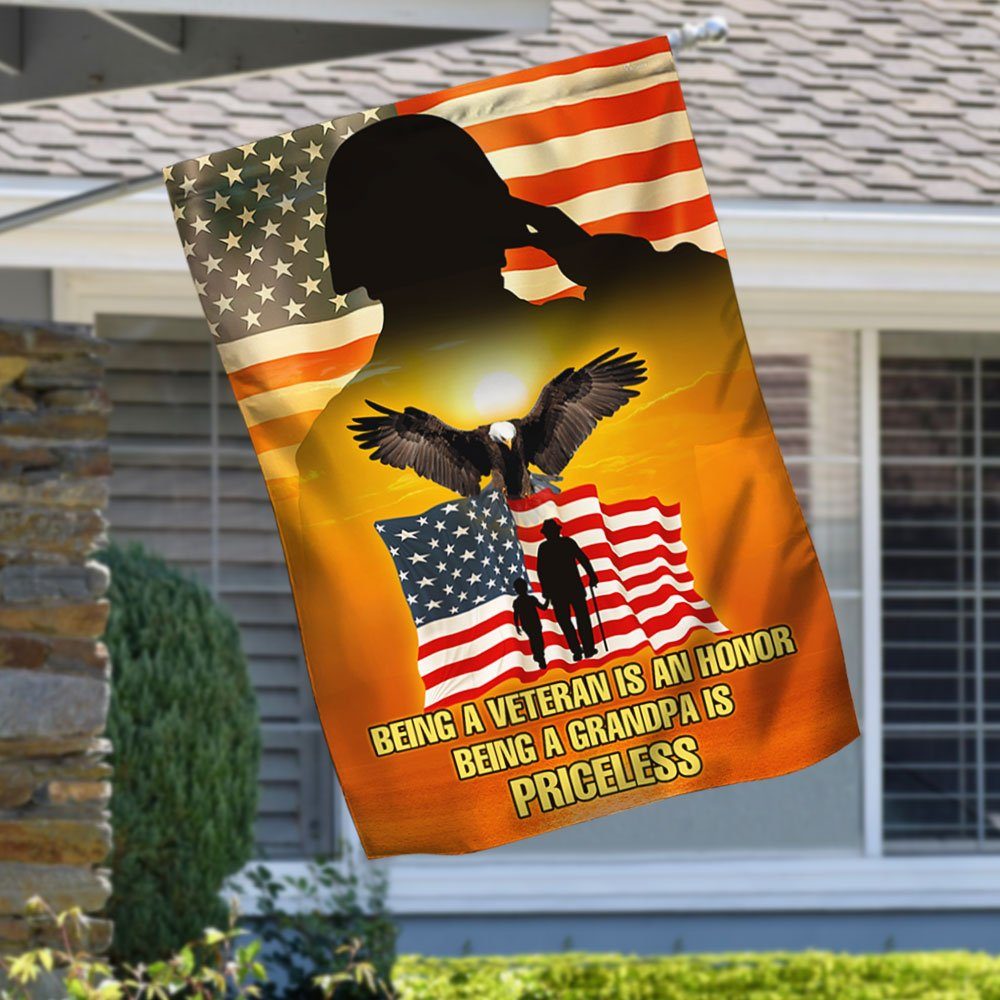 Grandpa Veteran Flag Being A Veteran Is An Honor Being A Grandpa Is Priceless MLN106F - Image 4