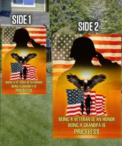 grandpa veteran flag being a veteran is an honor being a grandpa is priceless mln106f 7819