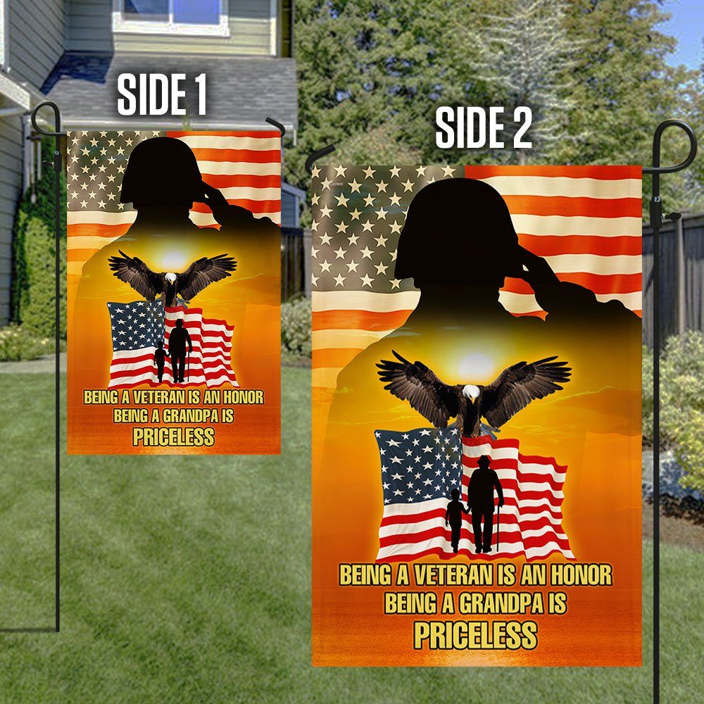 Grandpa Veteran Flag Being A Veteran Is An Honor Being A Grandpa Is Priceless MLN106F - Image 5