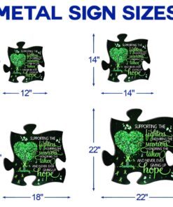 green awareness puzzle hanging metal sign ntb143msv1 5672