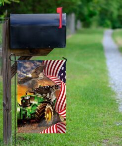 green tractor american flag lha1744f 1239