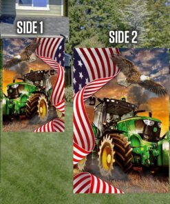 green tractor american flag lha1744f 7990