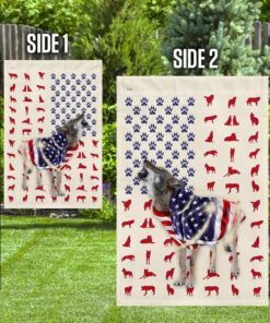 grey wolf wrapped in american flag 1036