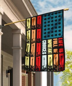 Guitar - Life Is Full Of Important Choices Flag