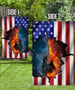 guitar american us flag 1234