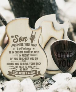 Guitar Pick Box For Son, To My Son Guitar Pick Box, Guitar Gift For Son, Mom To Son Pick Box, Wood Guitar Pick Box MLN714PB