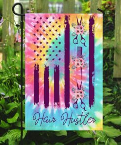 hair hustler floral tie dye flag 6391