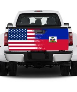 haitian and american truck tailgate sticker anv375td 1396