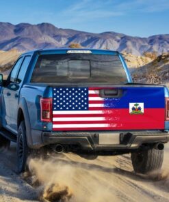 Haitian And American Truck Tailgate Sticker ANV375TD