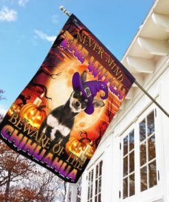 halloween. beware of the chihuahua flag 4078