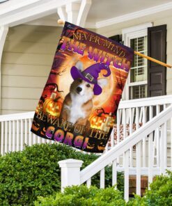 halloween. beware of the corgi flag 2198