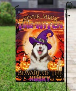 halloween. beware of the husky flag 4880