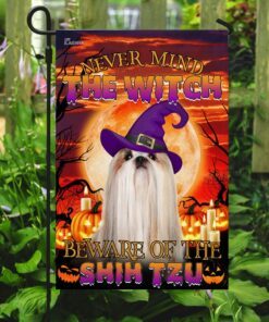halloween. beware of the shih tzu flag 7336