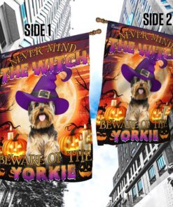 halloween. beware of the yorkie flag 1699