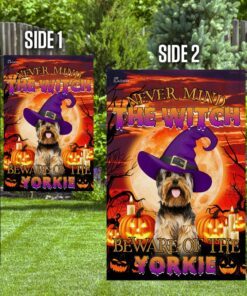 halloween. beware of the yorkie flag 6273