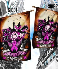 halloween and breast cancer awareness flagwix™ boo flag 2197