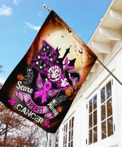 halloween and breast cancer awareness flagwix™ boo flag 6618