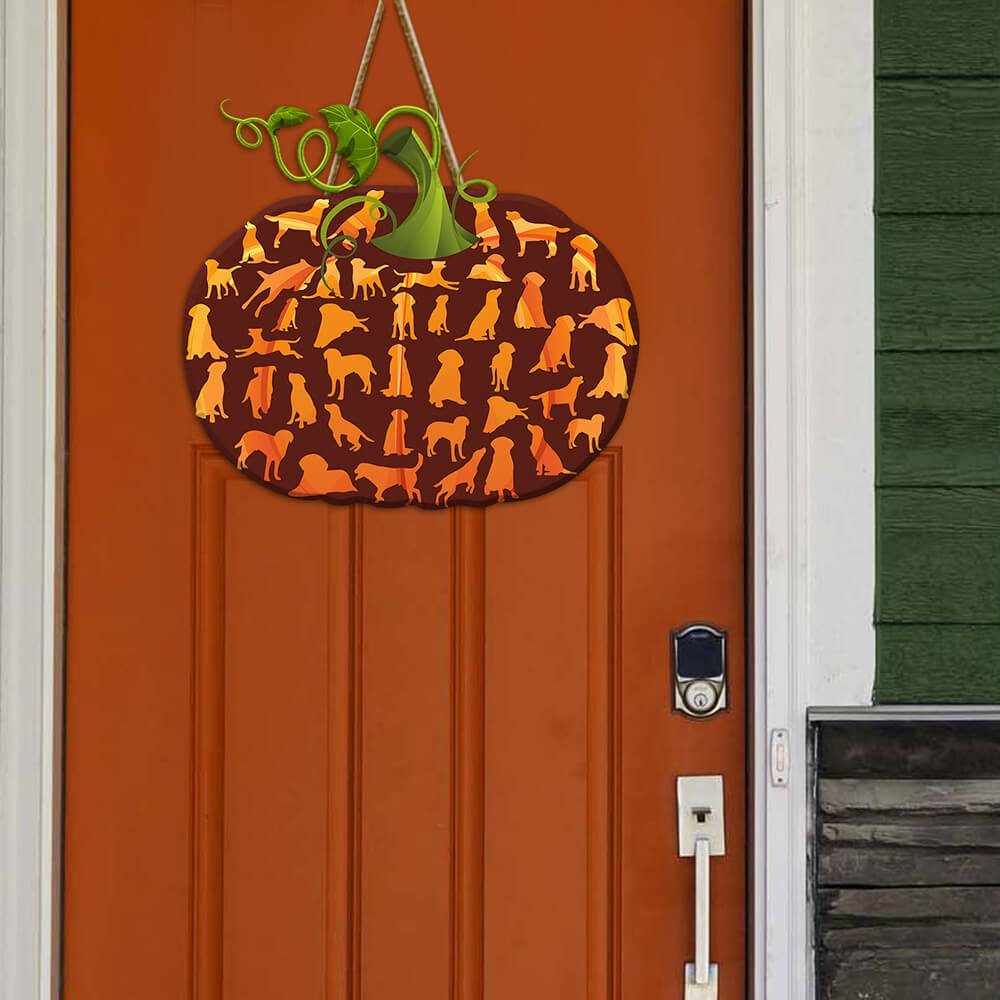 Halloween Decor. Labrador Retriever Pumpkin Wooden Sign ANT160WD - Image 4