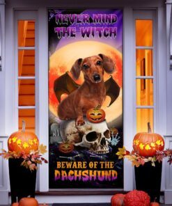 Halloween Door Cover Beware Of The Dachshund DBD2796Dv3
