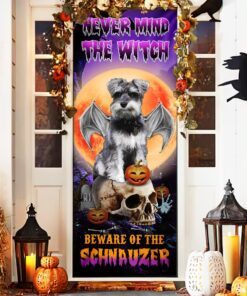 halloween door cover beware of the schnauzer dbd2796dv6 5351