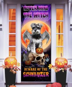Halloween Door Cover Beware Of The Schnauzer DBD2796Dv6