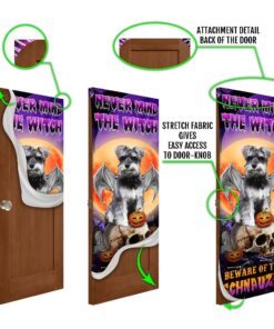 halloween door cover beware of the schnauzer dbd2796dv6 8480