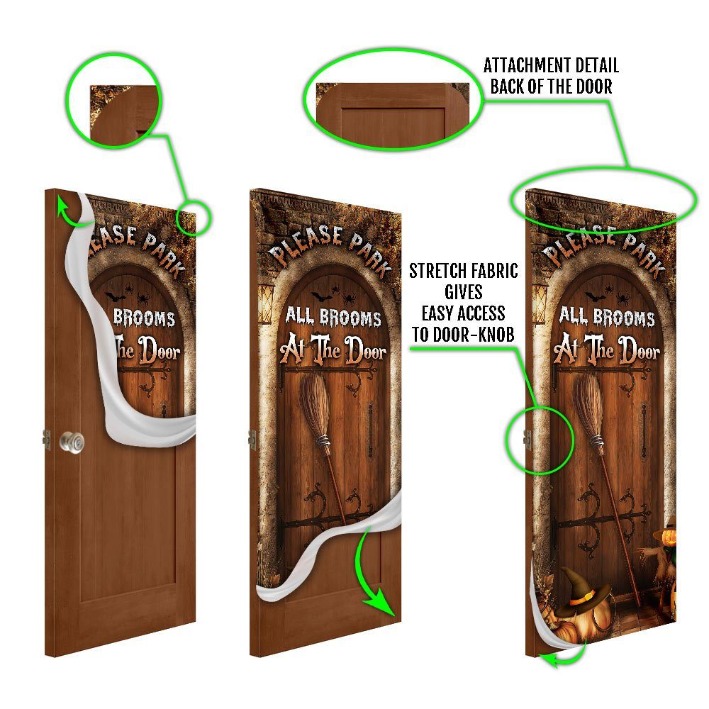 Halloween Door Cover Please Park All Brooms At The Door DDH2828D - Image 6