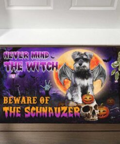 Halloween Doormat Beware Of The Schnauzer DBD2796DMv6