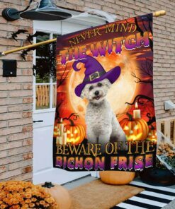 halloween flag beware of the bichon frise thb2504fv22 4024