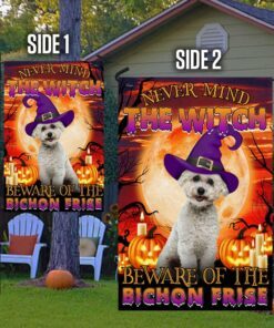 halloween flag beware of the bichon frise thb2504fv22 6351