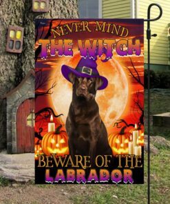 halloween flag beware of the chocolate labrador thb2504fv23 2513