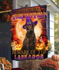 halloween flag beware of the chocolate labrador thb2504fv23 8415