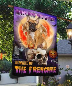 halloween flag beware of the frenchie dbd2796fv10 4325