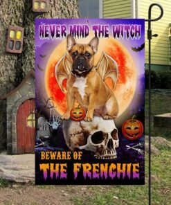 halloween flag beware of the frenchie dbd2796fv10 8453