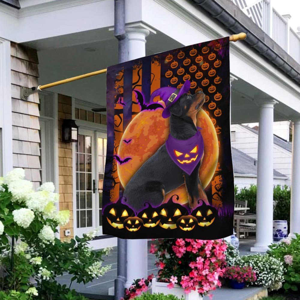 Halloween Flag Beware Of The Rottweiler DDH2749Fv1