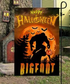 halloween flag bigfoot in the night ntt56f 1212