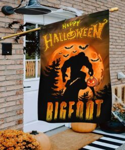 halloween flag bigfoot in the night ntt56f 4832