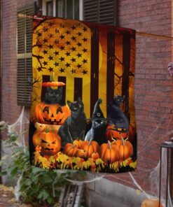 halloween flag black cat pumpkin flag trn1289f 1084