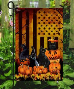 halloween flag black cat pumpkin flag trn1289f 3774