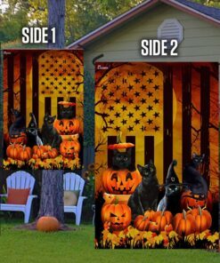 halloween flag black cat pumpkin flag trn1289f 5851