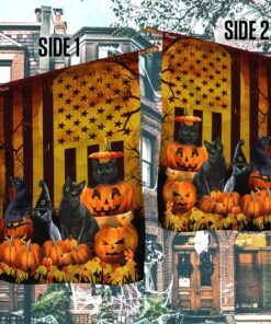 halloween flag black cat pumpkin flag trn1289f 6605