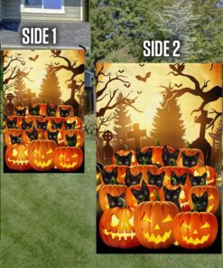 halloween flag black cats jack o ’lantern pumpkin qnk877f 7265