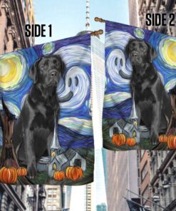 halloween flag black labrador retriever scary starry night ddh2794fv3 2297