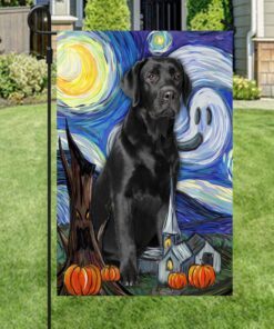 halloween flag black labrador retriever scary starry night ddh2794fv3 7177