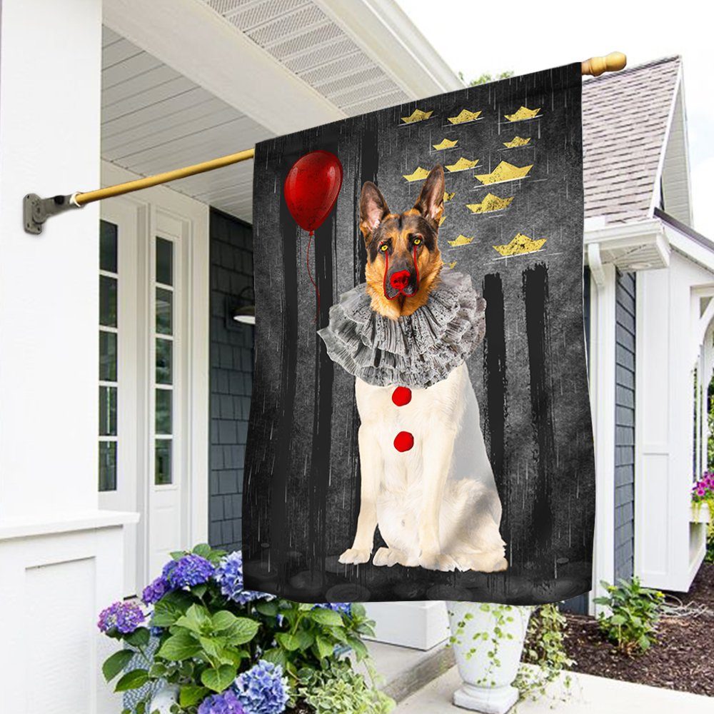 Halloween Flag German Shepherd Clown Flag TRV1336F