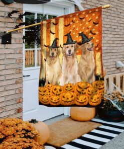 Halloween Flag Golden Retriever Pumpkin Flag TRL1142F