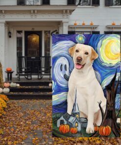 halloween flag labrador retriever scary starry night ddh2794fv2 1253