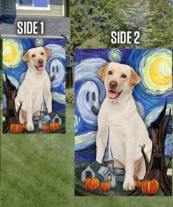 halloween flag labrador retriever scary starry night ddh2794fv2 5061