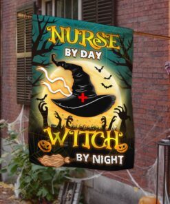 halloween flag nurse by day witch by night anl231f 2572