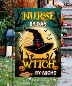halloween flag nurse by day witch by night anl231f 7991